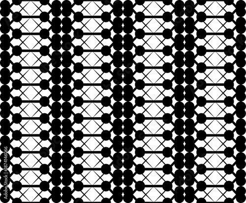 Geometric Illusion Pattern - Minimalist Optical Design of Circles and Diamonds for UI, Textile, and Decorative Use
