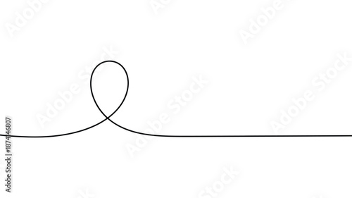 Graph with loop and horizontal line Vector