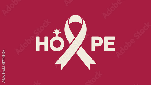 Hope ribbon symbol Vector