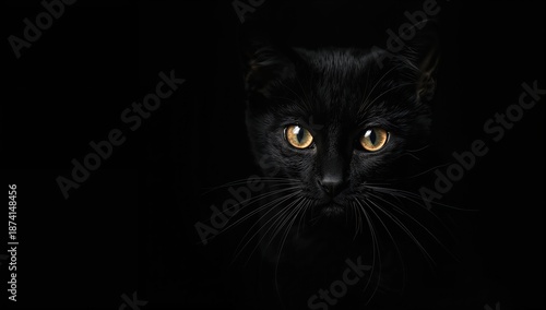Domestic cat with intense stare, highlighting curiosity and alertness in a living space