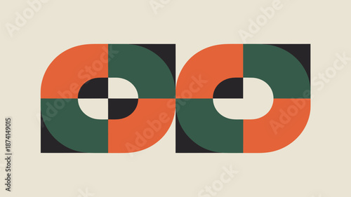 Abstract geometric shapes in vibrant colors Vector