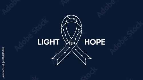 Light up hope ribbon Vector