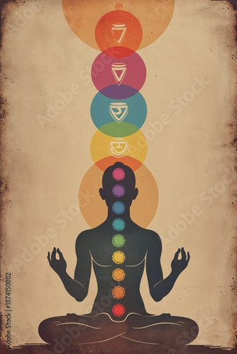 Chakra Alignment Yoga Poster