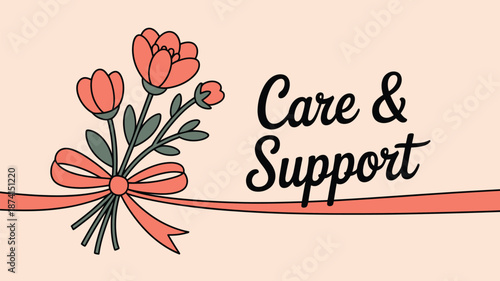 Care & support bouquet Vector