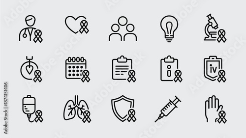 Medical and health icons Vector