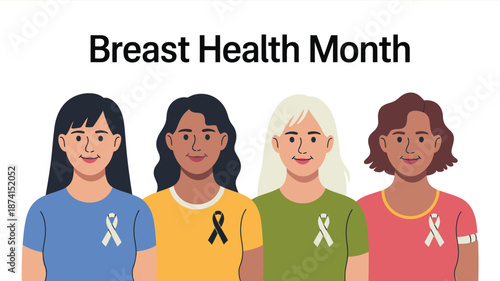 Celebrating breast health month Vector