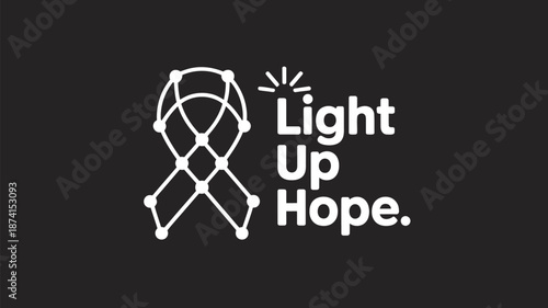 Light up hope ribbon Vector