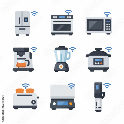 Smart kitchen appliances with wi-fi connectivity for modern cooking