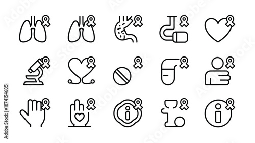 Medical and health icons Vector