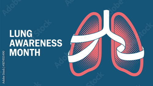 Celebrate lung awareness month Vector