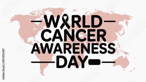 World cancer awareness day Vector