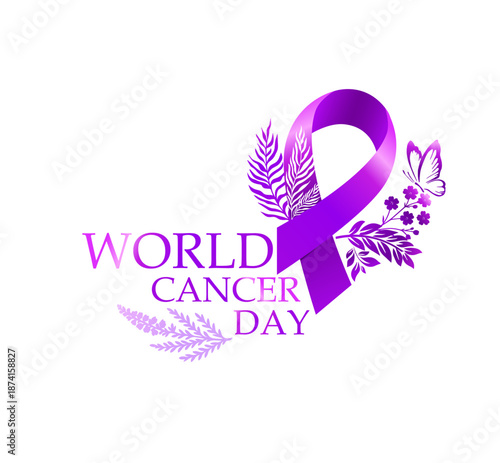 violet cancer ribbon or badge icon. The sign of cancer awareness Hand drawn. Not AI, vector illustration.