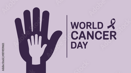 Support for world cancer day Vector