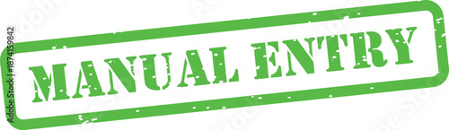 Green manual entry stamp