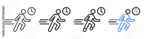 The Ultimate sprint Styles with Variations Line of icon set vector illustration