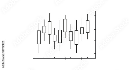 Depiction of market price movements and trading activity over time. This candlestick chart illustrates dynamic financial data, aiding trend analysis