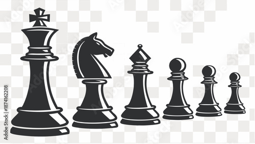 Strategic Mastery: Minimalist Chess Piece Sequence