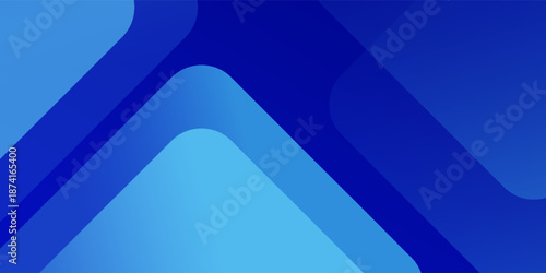 Abstract Blue Geometric Layered Background with Rounded Shapes and Gradient Tones, Modern Minimal Design for Business Presentation, Corporate Banner, Website Header, Technology Branding and Profession