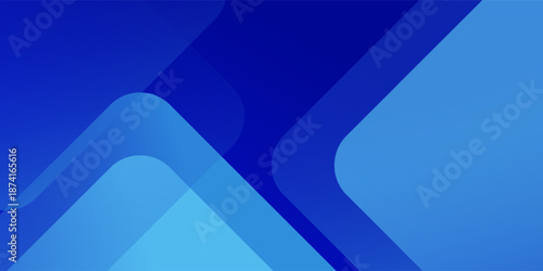 Abstract Blue Geometric Layered Background with Rounded Shapes and Gradient Tones, Modern Minimal Design for Business Presentation, Corporate Banner, Website Header, Technology Branding and Profession
