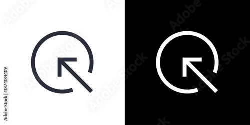 Click icon concept with flat Black White Background. Vector illustration.