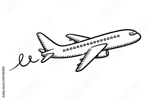 Wallpaper Mural Airplane flying through the sky with dynamic motion lines Torontodigital.ca