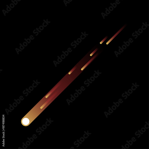 Meteor poster illustration with background vector illustration