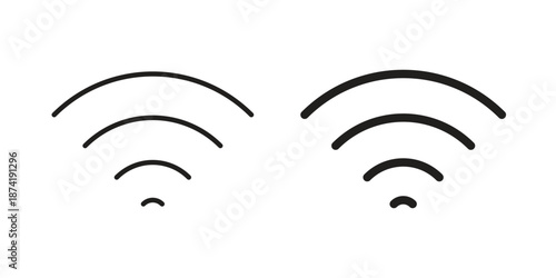 Wifi icon flat and stroke collection for ui ux work.