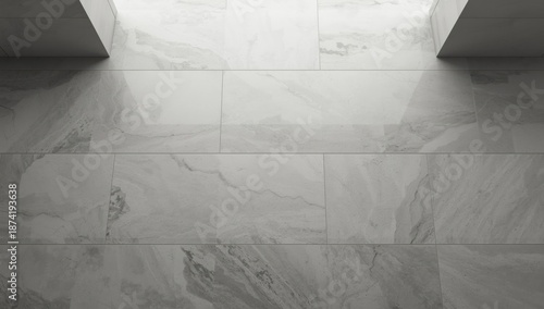 Empty gray tile surface with grid pattern, ideal as a background for editorial or informational displays, highlighting clarity and structure