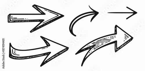 Doodle Arrows: Direction, Choice, Progress, and Movement Icons