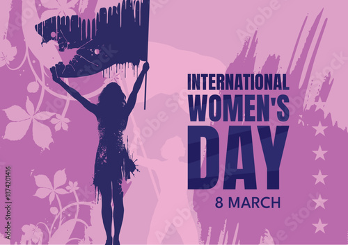International women's day banner - vector illustration