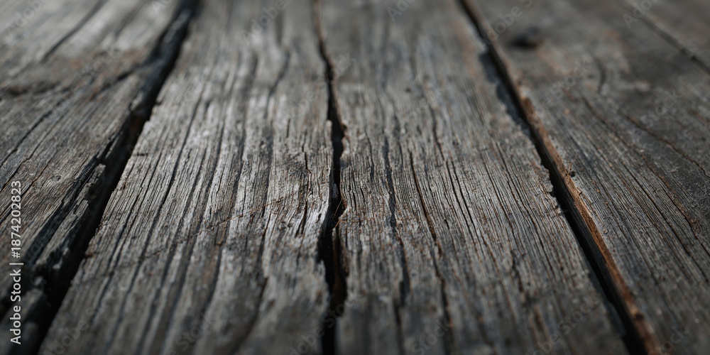 Obraz premium Old, splintered timber planks with weathered surfaces serving as a background for visual projects