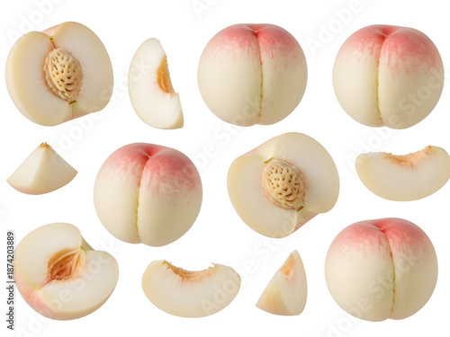Professional photography peach white background image