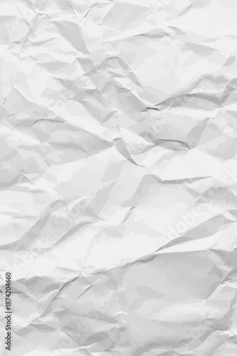 White clean crumpled paper