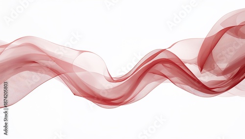 Detailed view of a pink red cloth rippling on a white surface, textile background for layout