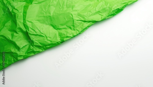 Bright green textured paper...