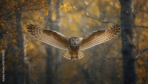 Large bird with outstretche...