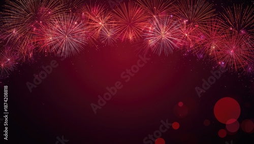 Nighttime fireworks display...