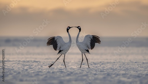 Group of cranes resting in ...