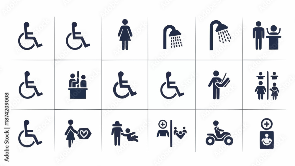 Fototapeta premium business people icons