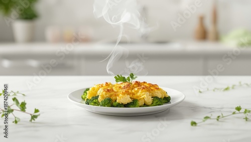 Vegetable casserole featuri...