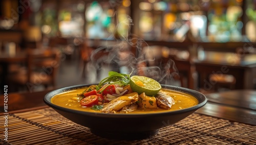 Spicy Thai yellow curry fea...