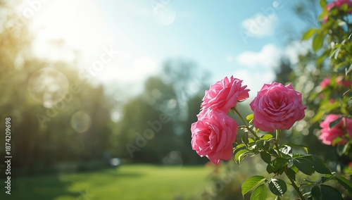 Trumpeter roses as a floral...