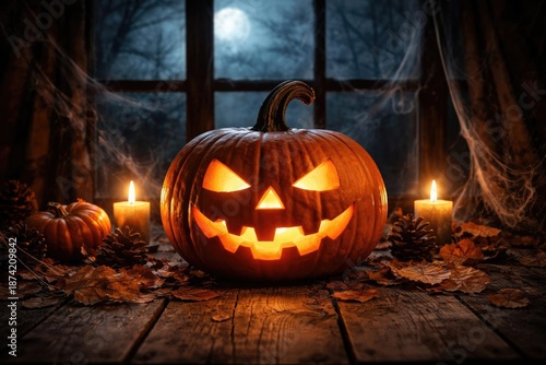Halloween pumpkin decoratio...