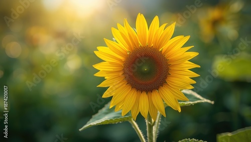 Sunflower in summer with a ...