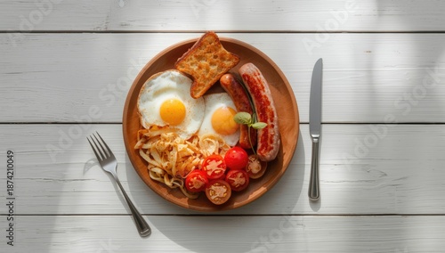 Rustic breakfast plate feat...