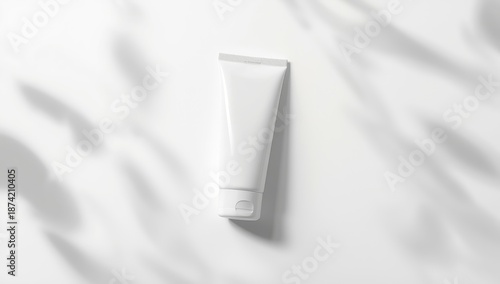 Empty tube with a white cap...
