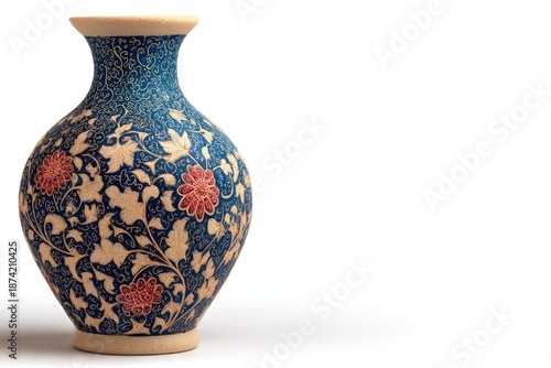 Ornate Decorative Vase With Intricate Floral Pattern