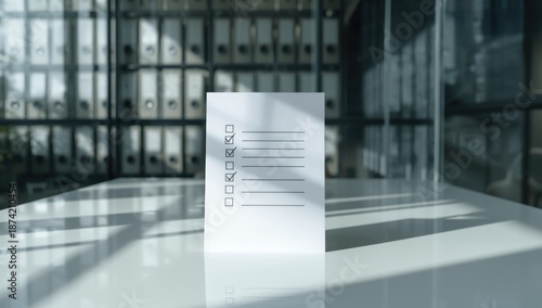 A team collaborating over documents in a professional setting, focusing on workplace cooperation