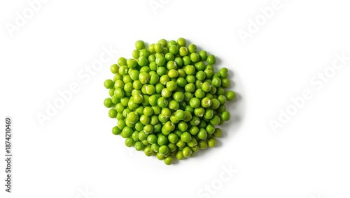 Green peas isolated on a wh...