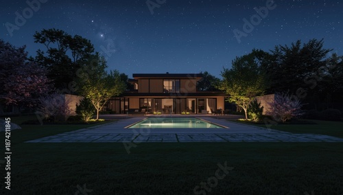 Modern house with parking a...